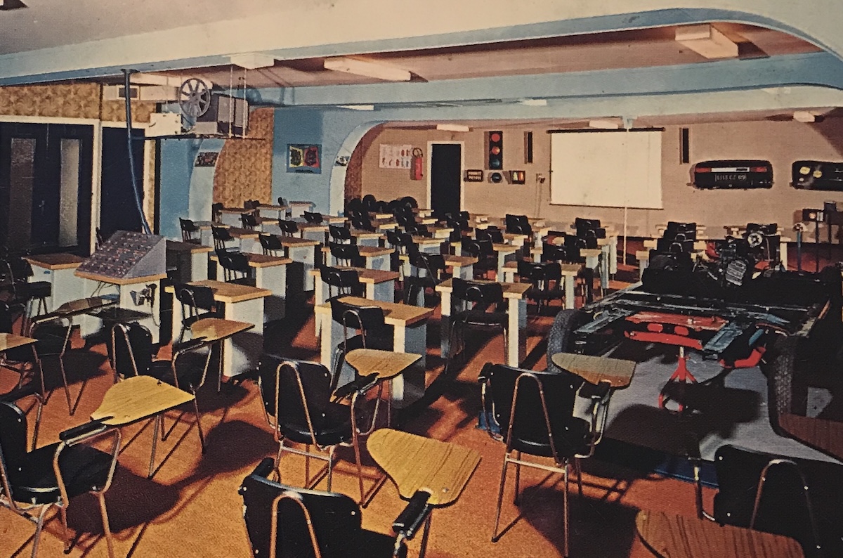 Salle de code Marietton dans les années 70